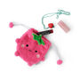 Pink Strawberry Fluffy Fruit Drawstring Pouch, thumbnail 1 of 3