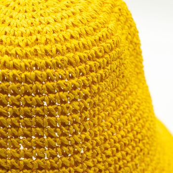 Yellow Signature Woven Sun Hat, 5 of 6