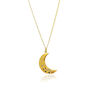 Statement Crescent Moon Necklace With Scattered Stones, thumbnail 2 of 2