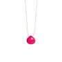 Hot Pink Chalcedony Fine Cord Necklace, thumbnail 2 of 4