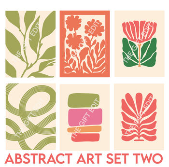 Set Of Six Abstract Art Themed Prints Bundle, 9 of 10
