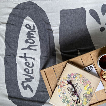 Home Sweet Home Texted Throw, Personalised Gift For Her, 11 of 11