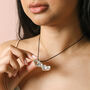 Chunky Heart Locket Cord Necklace In Silver, thumbnail 5 of 6