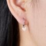 Heart Earrings, 925 Sterling Silver Hoops, thumbnail 1 of 8