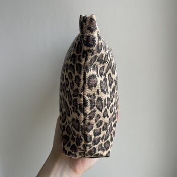 Personalised Leopard Print Makeup Clutch Bag, 5 of 8