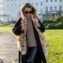 Poppy Flower Print Scarf In Personalised Gift Box, thumbnail 9 of 9
