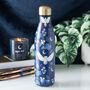 Night Owl Print Metal Water Bottle, thumbnail 1 of 2