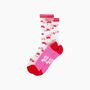 Toadstools Combed Cotton Sheer Pop Socks In Red, thumbnail 3 of 4
