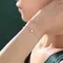 Delicate White Opal And Cz Bracelet In Sterling Silver, thumbnail 2 of 11