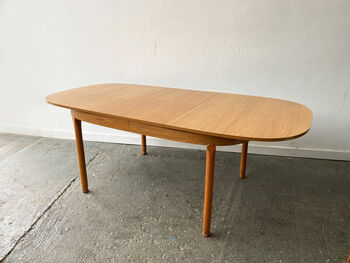 Mid Century Extending Dining Table By Schreiber, 3 of 12