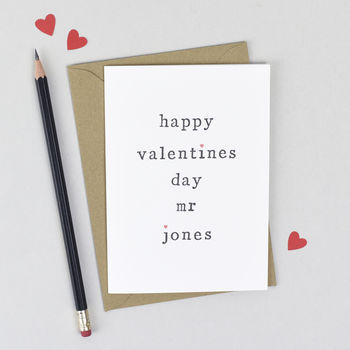 Personalised 'Happy Valentine's Day Mr Or Mrs' Card, 6 of 6