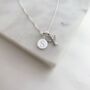Cz Angel Necklace With Initial Disc, thumbnail 1 of 5