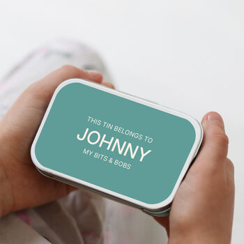 Personalised Plain Text Keepsake Tin, 2 of 5