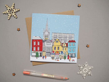 Five Cityscape Christmas Cards Mix And Match, 8 of 12