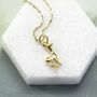 Gold Plated Sterling Silver Bambi Necklace, thumbnail 1 of 4