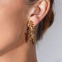 Four Drop Splash Earrings In Gold Plated, thumbnail 2 of 5