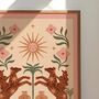 ‘Rise Be Wild’ Celestial Horse Floral Art Print Western Rodeo Cowgirl Sun Poster, thumbnail 3 of 3