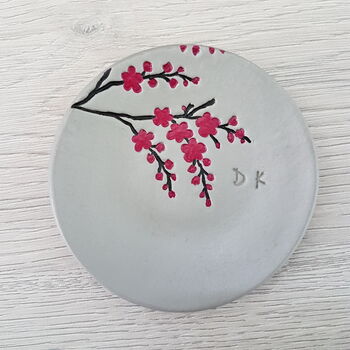 Personalised Grey Cherry Blossom Trinket Dish, 3 of 4