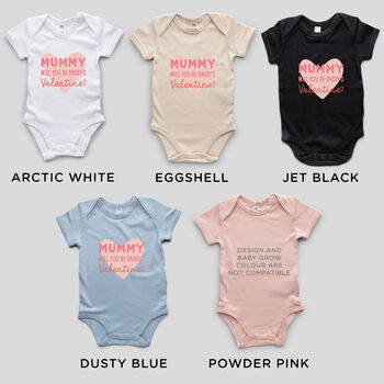 Mummy Will You Be Daddy’s Valentine Baby Grow, 2 of 5