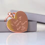 Hearts Keychain With Handwriting Personalised Engraving, thumbnail 7 of 8