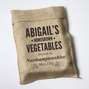 Personalised Hessian Vegetable Sack, 3 of 4