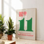 Personalised House Number Hallway Print, thumbnail 1 of 5