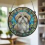 Shih Tzu Stained Glass Effect Suncatcher, thumbnail 5 of 6