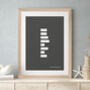 Personalised Black And White Typewriter Quote Print, thumbnail 5 of 6