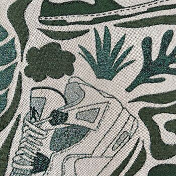 Sneaker X Plant Green Woven Jaquard Blanket, 7 of 7