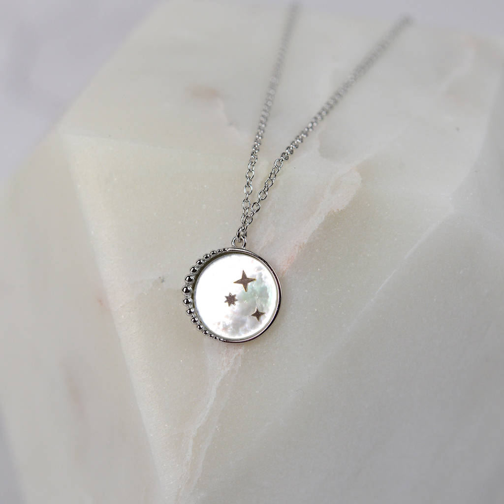 Sterling Silver Moon Necklace By Home & Glory | notonthehighstreet.com