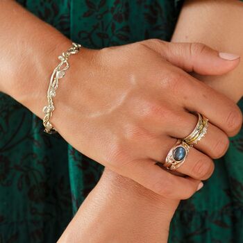 Crown Mixed Metal Spinning Ring, 3 of 10