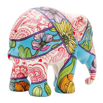 'Henna And Head Scarves' Hand Painted 15cm Elephant, 4 of 11