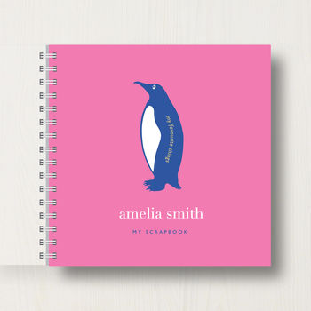 Personalised Kid's Penguin Scrapbook Or Memory Book, 9 of 9