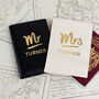 Personalised Mr And Mrs Leather Passport Holders Set, thumbnail 3 of 3