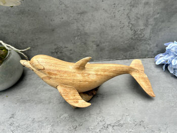 30cm Hand Carved Playful Dolphin Figurine Home Decor, 10 of 12