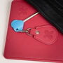Eco Friendly Disabled Blue Badge Vegan Leather Wallet And Radar Key Made From Recycled Bottles In Raspberry Red, thumbnail 6 of 10