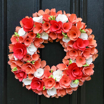 Country Charm Rose Christmas Wreath, 3 of 6