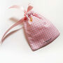 Pink And Red Retro Christmas Reusable Gift Pouch, thumbnail 5 of 7