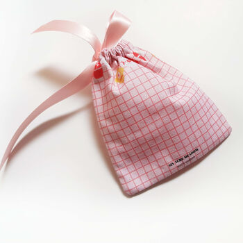 Pink And Red Retro Christmas Reusable Gift Pouch, 5 of 7