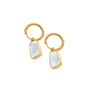 Mother Of Pearl Drop Earrings In 18 K Gold Plate, thumbnail 2 of 4