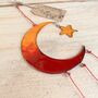 Moon And Star Sun Catcher Vibrant Orange And Red, thumbnail 6 of 7