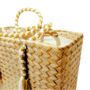 Seranna Natural Gold Pattern Handwoven Basket Bag, thumbnail 5 of 7
