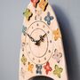 Bright Flowers And Brown Bird Wall Clock, thumbnail 4 of 6
