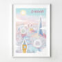 London Skyline, Signed Fine Art Paper Print, thumbnail 1 of 5