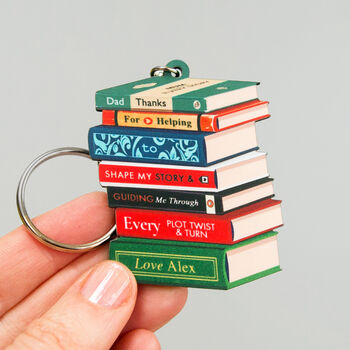 Personalised Books Keyring For Dad, 2 of 6