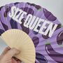 Handheld Size Queen Folding Fan, thumbnail 1 of 3