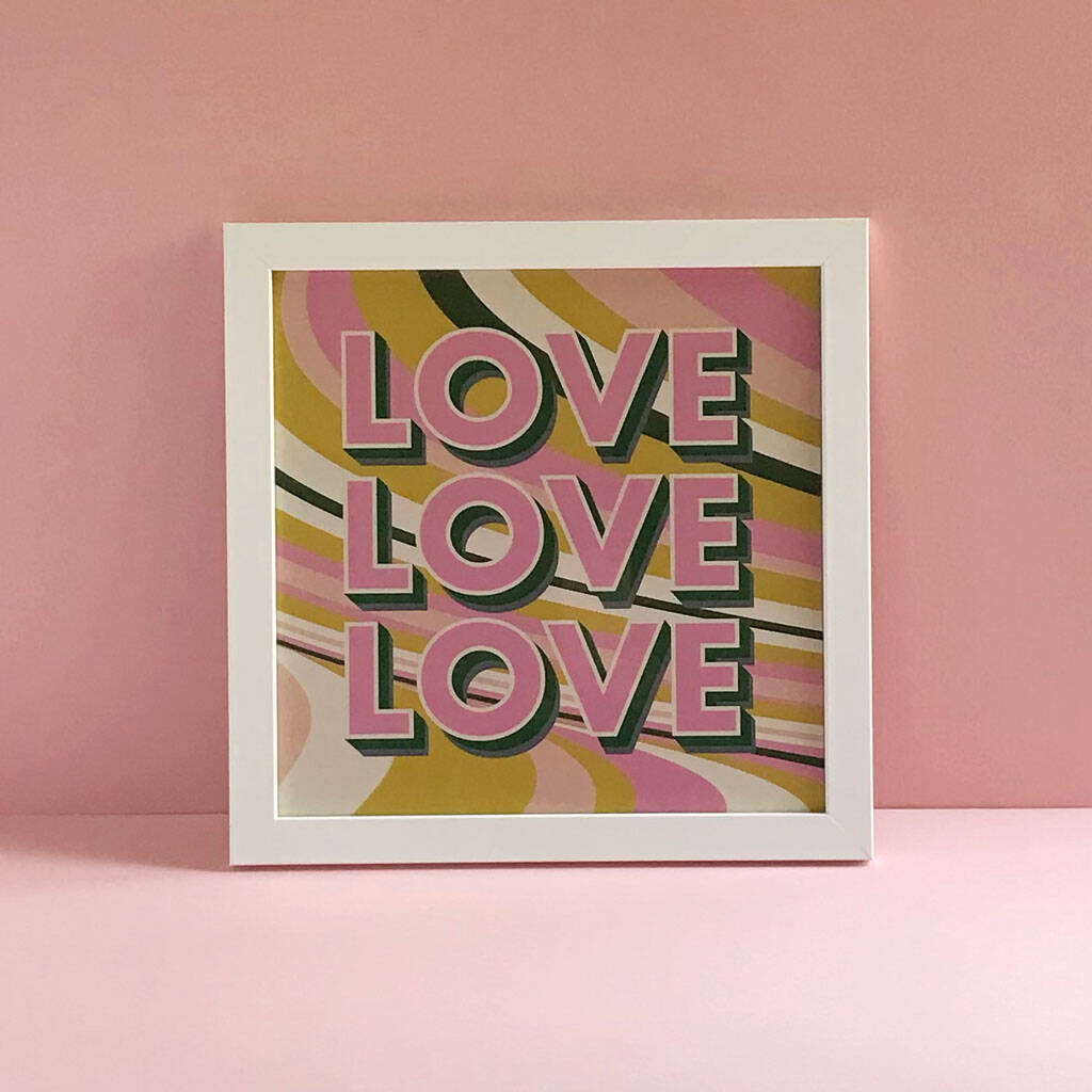 Love Love Love Print By Sandy A Powell