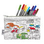 Cars And Tractors Colour In Pencil Case Kit + 10 Pens, thumbnail 3 of 5