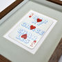 Three's Family Personalised Vintage Playing Card Print, thumbnail 4 of 5