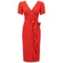 Lilian Dress In Lipstick Red Vintage 1940s Style, thumbnail 1 of 2